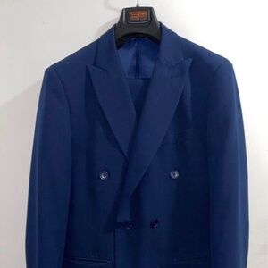 Blue double breasted suit
